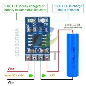 MPPT 태양열 충전 컨트롤러 1A 4.2V 3.7V 18650 LiPo 리튬 이온 배터리 모듈 SD05CRMA 전지 패널
