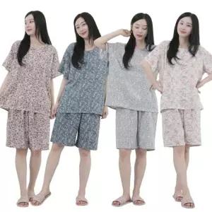 (스타일하우스)원피스 OPS 빅사이즈 여성 인조인견 플라워 꽃무늬 상하세트