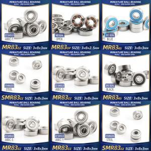 FUSHI MR83 ZZ 베어링 3x8x3mm 10Pcs 핸드 피스 비디오 모터 용 고속
