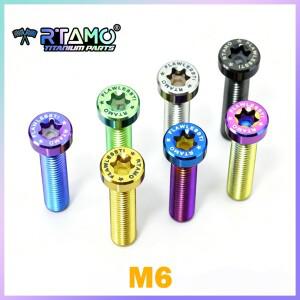 RTAMO Gr5 티타늄 합금 볼트 M6x12/15/20/25/30/35/40/45mm 오토바이 자전거 개조용 나사