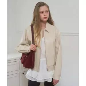 AMONG A FAUX LEATHER JUMPER_BEIGE 2365989
