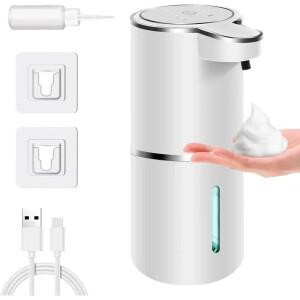 자동 비누 디스펜서 터치리스 포밍 380ml USB 충전식 전기 4 레벨 조절 가능한 폼