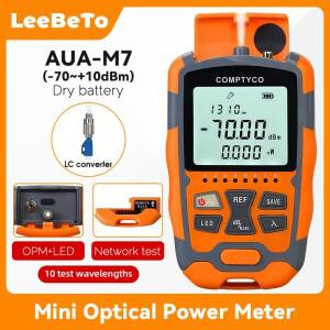 AUA-M5/M7 3 in 1 FTTH 광섬유 파워 미터 LED 라이트 SC/FC/ST 범용 커넥터 -50~+26dBm/-70+10dBm 테스터