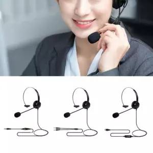 헤드셋 3.5 강의 콜센터 타입 유선 어학용 상담원 마이크 게이밍 인터넷 일자 USB