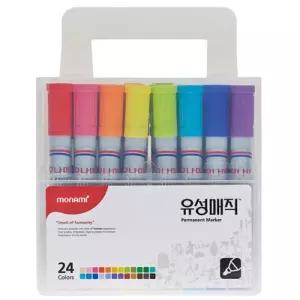 유성매직 24색세트펜 유성 둥근닙 그리기용 꾸미기용 다용도 사무용