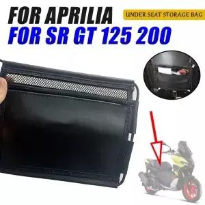 Aprilia SRGT200 SR GT 200 125 오토바이 액세서리 좌석 아래 보관 가방 가죽 도구 파우치 정리
