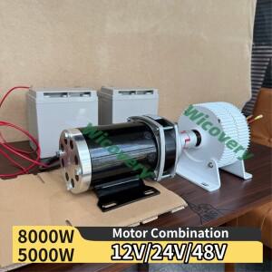 5000W 저속 12V 24V 3상 기어리스 영구 자석 AC 발전기, 가정용 풍력 수력 터빈용 3KW 5KW