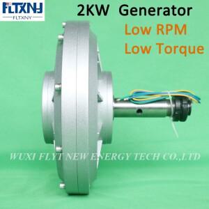 FLTXNY 3000W-2000W 희토류 영구 자석 발전기 자기 부상 3 상 Ac 코어리스