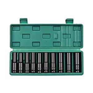 10PCS 작업용 임팩소켓렌치 복스알 부속품 1 롱 8MM-24MM 2사각