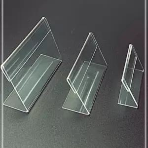 L자 스탠딩 아크릴 9x6cm 12개 학교 관공서 형가격표 세울수있는 네임택 전시판 이름