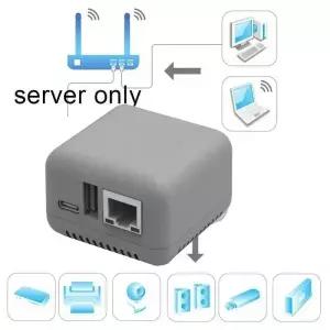 미니 NP330 네트워크 USB 2.0 프린트 서버 와이파이 클라우드 인쇄 버전 액세서리 새로운 2023
