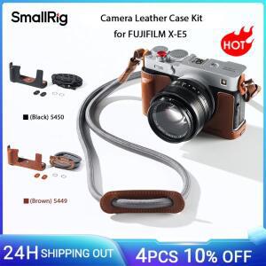 SmallRig X-E5 하프 케이스, 가죽 어깨 스트랩 다크 브라운/블랙, 레트로 미적 5449 FUJIFILM 카메라 키트