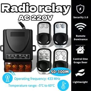 AC 220V 30A 릴레이 범용 리모컨 스위치 433mhz 무선 및 조명 램프 워터 도어용 온오프 송신기