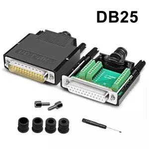 25핀 Dsub 남성/여성 DB25 커넥터 브레이크아웃 솔더 프리 신호 시리얼 포트 플러그 보드 터미널 어댑터
