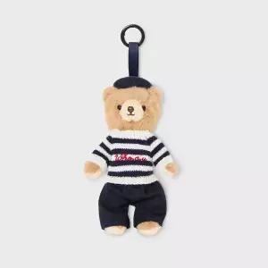 매장정품 WHO.A.U 후아유 Fluffy Bear Stripe Keyring WHAWG24 1986093