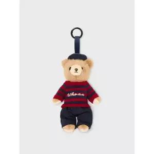 매장정품 WHO.A.U 후아유 Fluffy Bear Stripe Keyring WHAWG24 1986077