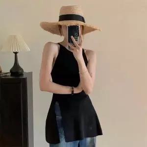 날씬한 여자나시티 롱나시티 트임 섹시한 부드러운 여성 홀터넥