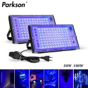 395nm 400nm Led UV 투광 조명 220V 자외선 무대 램프 50W 100W LED 블랙 라이트 방수 디스코 파티