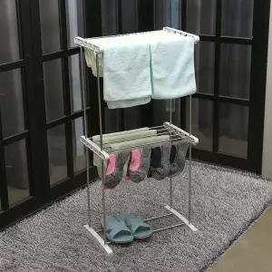 수건걸이 빨래건조대 실내용 실내용미니건조대 양말건조 2단양말건조대