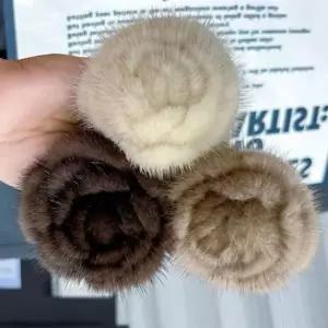블렉자연주의 5종 밍크 포니테일 칼라 겨울 꽃 머리끈 퍼 진주머리끈 진주포니테일