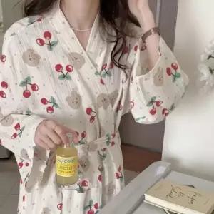 여성 사계절 얇은 샤워가운 목욕가운 로브 홈웨어