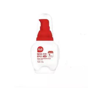 플러스 (액상)사과 비앤비베이비치약 칫솔 구강티슈 치약 1단계 80g