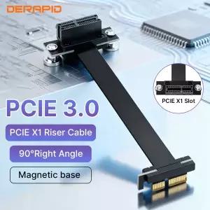 PCIE X1 라이저 케이블 90도 직각 8Gbps PCIe 3.0 X1 to 연장 케이블 PCI 익스프레스 1x 라이저 카드 리본