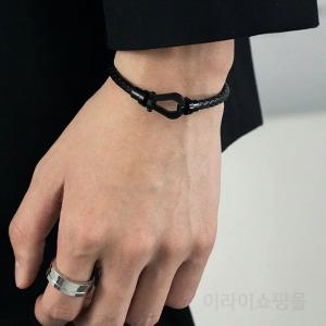 가죽스트랩 커플 말발굽 팔찌 여성 남성 스트랩 여름 패션 스테인레스 부티크 악세사리