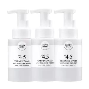 해피바스 PH4.5 로즈 버블 여성청결제300ml 3개