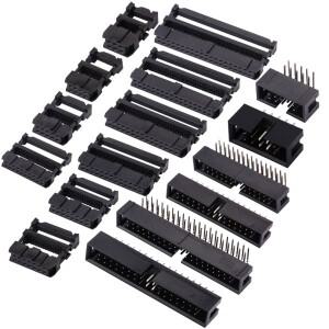 FC 암 IDC 소켓 커넥터 리본, 2.54mm 피치, 6, 8, 10, 12, 14, 20, 24, 30, 34, 40, 50, 64 핀 케이블 DC3