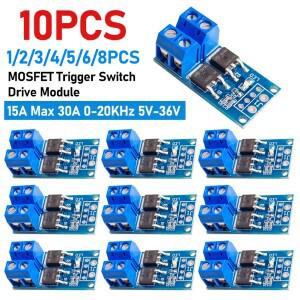 15A 400W MOSFET 트리거 스위치 드라이브 모듈 PWM 레귤레이터 제어판 DC 5V-36V 아두이노용 전자 보드