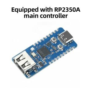 RP2350-USB-A 미니 개발 보드 마이크로컨트롤러 프로세서, 라즈베리 파이 피코 2 RP2350A 타입 C 기반