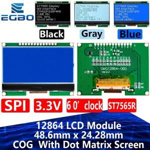 EGGO LCD 모듈, 12864, COG, 중국어 글꼴, 도트 매트릭스 화면, SPI 인터페이스, 12864-06D