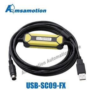 미쓰비시 PLC 프로그래밍 케이블용 AMSAMOTION USB-SC09-FX FX-USB-AW 데이터 통신 FX2N/FX1N/FX0N/FX0S/FX
