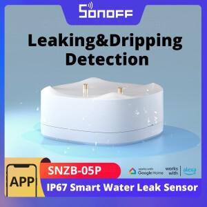 SONOFF SNZB-05P Zigbee 스마트 누수 센서 누출 및 감지 eWeLink Alexa Google을 통한 실시간 경고 장면