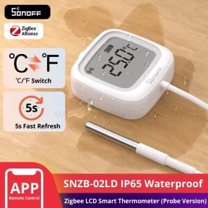 SONOFF SNZB-02LD IP65 지그비 LCD 스마트 온도계 프로브 포함 수영장, 욕조, 냉장고, 냉동고 액체 측정