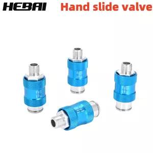 HEBAI 공압 핸드 슬라이드 밸브 HSV-06 HSV-08 HSV-10 HSV-15 유량 제어 스위치 G1/8 1/4 3/8 1/2 BSPT 나