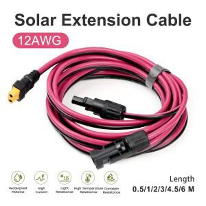 XT60 암-태양 전지 패널 커넥터 12AWG 전원 코드 에너지 저장 충전 케이블 광전지 태양계 액세서리