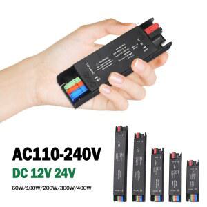 AC 110V 220V를 DC 12V 24V로 변환하는 스위칭 전원 공급 장치 어댑터 60W 100W 200W 300W 400W 초박형 조명 변압기 스마트 드라이버