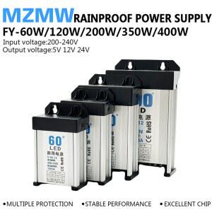 60W 120W 200W 350W 400W 방수 스위칭 전원 공급 장치 AC/DC 5V 12V 24V 야외 벽 걸이형 SMPS 변압기 LED 조명