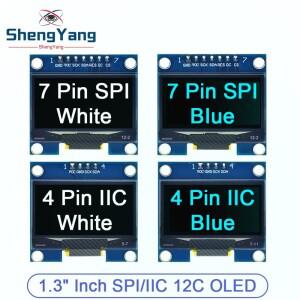 1.3 OLED 모듈 1.3인치 디스플레이 흰색/파란색 128X64SPI/IIC I2C 컬러 통신 LCD