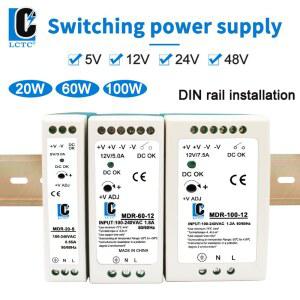 48V/24V/12V/5V 전원 공급 장치 D N 레일 전원 공급 장치 스위치 MDR-100W 20W 40W 60W 100W 전원 2A 4A 5A 10A DC 단일 출력