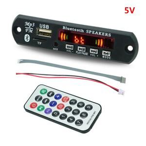 무선 블루투스 5.0 MP3 보드, 자동차 오디오, USB, TF, FM 라디오 모듈, 플레이어, 리모컨 포함, 5V
