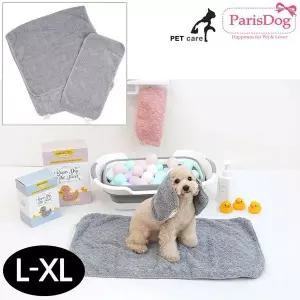 L-XL 펫타올 슈퍼드라이 블루그레이 패리스독