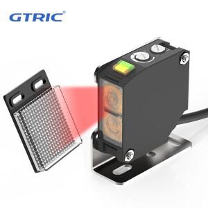 GTRIC 광전 센서 E3JK-RR12 역반사 24-240V DC/AC 공용 릴레이 출력 사각 광 스위치