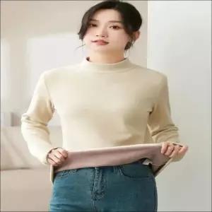 목티 반폴라 3컬러 여자 겨울 폴라폴리스티셔츠 이너 기모티셔츠 후리스