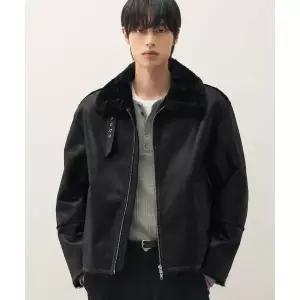 매장정품 DRAW FIT 드로우핏 오버사이즈 스웨이드 라인 무스탕 자켓 [ALL BLACK] DFJK2402BKBK 1978778