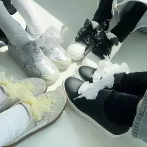 쉬폰 운동화 리본 레이스 신발 끈 4color 새틴 슈 신꾸