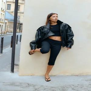 국내배송 자라 ZARA 페이크 레더 재킷 블랙 4391892800 2211388