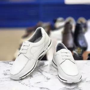 허시파피남성 4CM 화이트 초경량 캐주얼 웨빙포인트 밴드끈 보트슈즈 3MQ552WH2667723